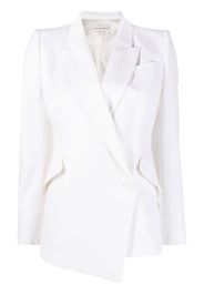 Alexander McQueen asymmetric double-breasted blazer - Weiß