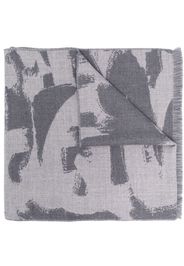 Alexander McQueen Graffiti-print wool scarf - Grau