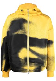 Alexander McQueen graphic-print rib-cuff windbreaker - Gelb