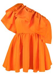 Alexander McQueen ruffle-shoulder mini dress - Orange