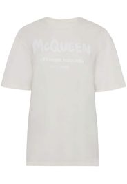 Alexander McQueen logo-print cotton T-shirt - Weiß