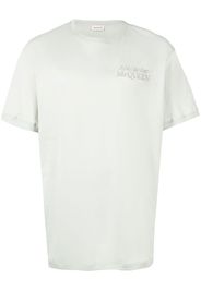 Alexander McQueen logo-embroidered cotton T-shirt - Grün