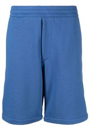 Alexander McQueen logo-tape jersey shorts - Blau