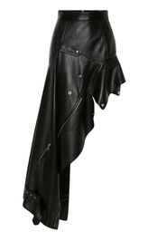 Alexander McQueen Asymmetrischer Maxirock - Schwarz