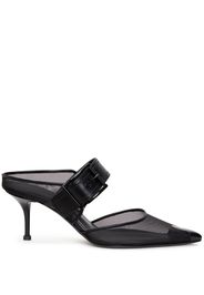 Alexander McQueen Mules mit Netzeinsatz - Schwarz