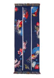 Alexander McQueen graphic-print scarf - Blau