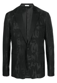 Alexander McQueen all-over logo-print blazer - Schwarz