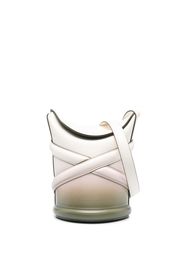 Alexander McQueen debossed-logo bucket bag - Nude