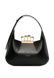 Alexander McQueen Four-Ring leather tote bag - Schwarz