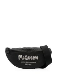 Alexander McQueen logo print belt bag - Schwarz