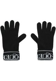 Alexander McQueen Intarsien-Handschuhe mit Logo - Schwarz