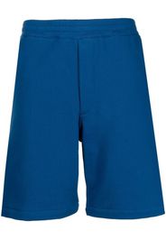 Alexander McQueen logo-tape cotton track shorts - Blau