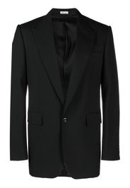 Alexander McQueen single-breasted button blazer - Schwarz