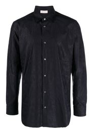 Alexander McQueen logo-print cotton shirt - Schwarz