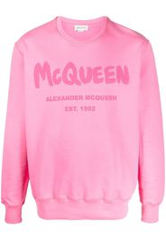 Alexander McQueen logo-print crew-neck sweatshirt - Rosa