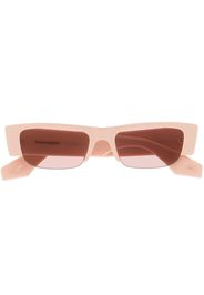 Alexander McQueen Sonnenbrille mit Logo-Print - Rosa