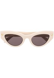 Alexander McQueen cat-eye frame sunglasses - Weiß