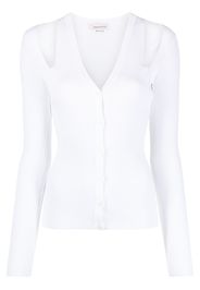 Alexander McQueen cut-out cardigan - Weiß