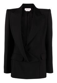 Alexander McQueen asymmetric double-breasted blazer - Schwarz