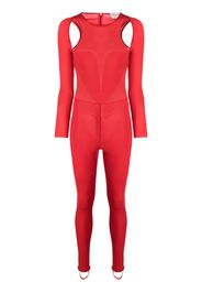 Alexander McQueen cut-out long-sleeve jumpsuit - Rot