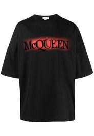 Alexander McQueen logo-print cotton T-Shirt - Schwarz