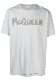 Alexander McQueen logo-print cotton T-shirt - Grau