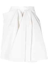 Alexander McQueen pleated A-line skirt - Weiß