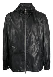 Alexander McQueen Graffiti print hooded jacket - Schwarz