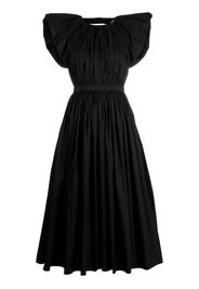 Alexander McQueen pleated open-back dress - Schwarz