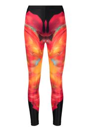 Alexander McQueen abstract-print leggings - Schwarz