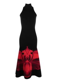 Alexander McQueen Kleid mit grafischem Print - Schwarz