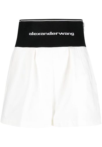 Alexander Wang Shorts mit Logo - Weiß