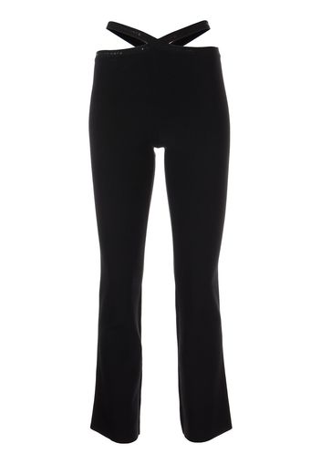 Alexander Wang criss-cross logo-trim leggings - Schwarz