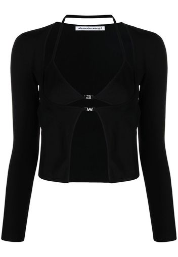 Alexander Wang stretch knit bikini cardigan - Schwarz