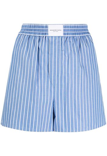 Alexander Wang Gestreifte Shorts - Blau