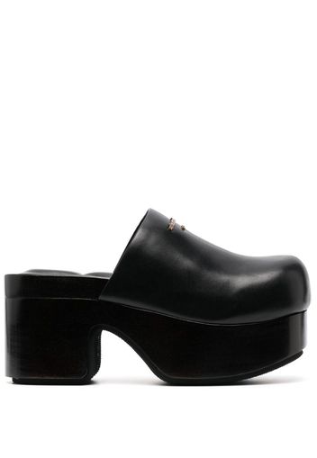 Alexander Wang Zoe 85mm leather mules - Schwarz