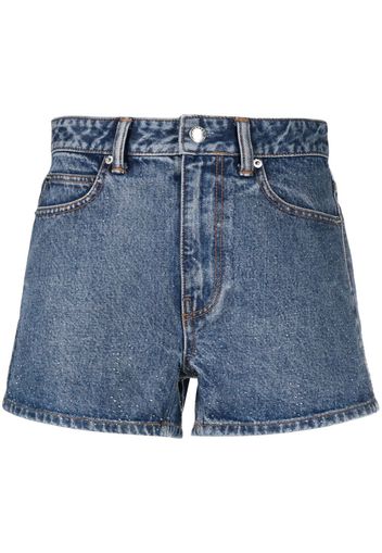 Alexander Wang mid-rise denim shorts - Blau