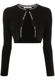 Alexander Wang Cropped-Hose mit Logo-Bund - Schwarz