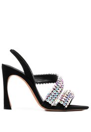 Alexandre Birman crystal-embellished leather sandals - Schwarz