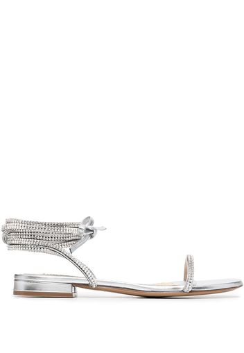 Alexandre Vauthier Sandalen mit Kristallen - Silber