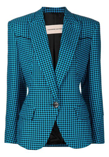 Alexandre Vauthier houndstooth single-breasted blazer - Blau