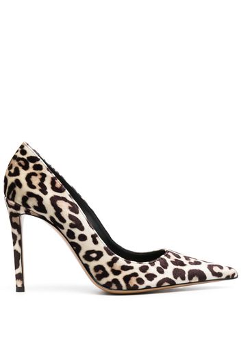 Alexandre Vauthier 110mm leopard-print leather pumps - Nude