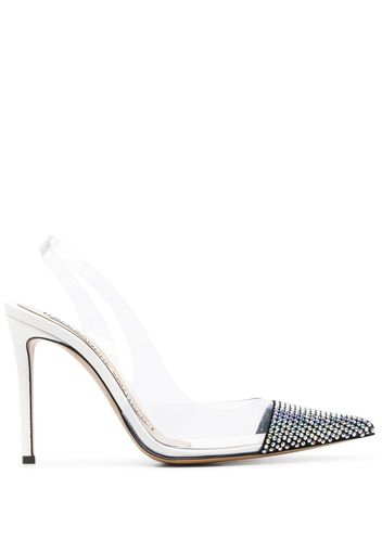 Alexandre Vauthier Amber Ghost 100mm crystal-embellished stiletto pumps - 010WHITE