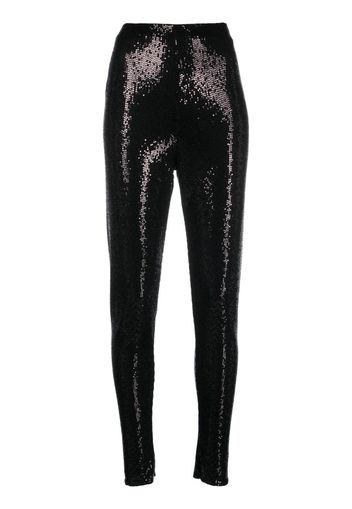 Alexandre Vauthier high-waisted sequin-design leggings - Schwarz