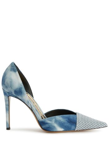 Alexandre Vauthier tie-dye pattern 105mm pumps - Blau