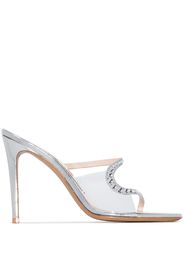 Alexandre Vauthier 'Ava Ghost' Mules, 100mm - Silber