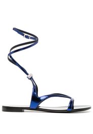 Alexandre Vauthier crystal-embellished flat sandals - Violett