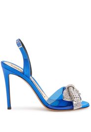 Alexandre Vauthier crystal-embellished bow 105mm sandals - Blau