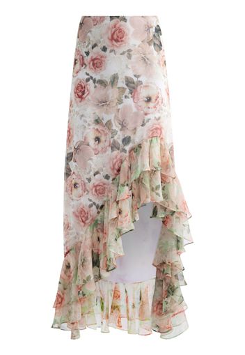 alice + olivia Braylee floral-print skirt - Nude