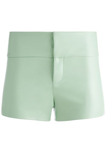 alice + olivia Olivia faux-leather shorts - Grün